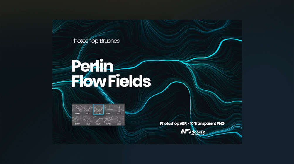 دانلود رایگان براش Digital Perlin Flow Fields برای فتوشاپ