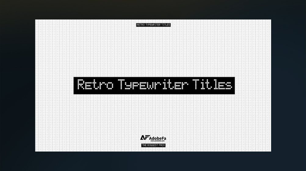 دانلود پریست Retro Typewriter Titles برای افترافکت